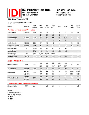 IDI FRP Engineering Specifications PDF